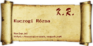 Kuczogi Rózsa névjegykártya