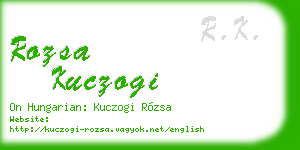 rozsa kuczogi business card